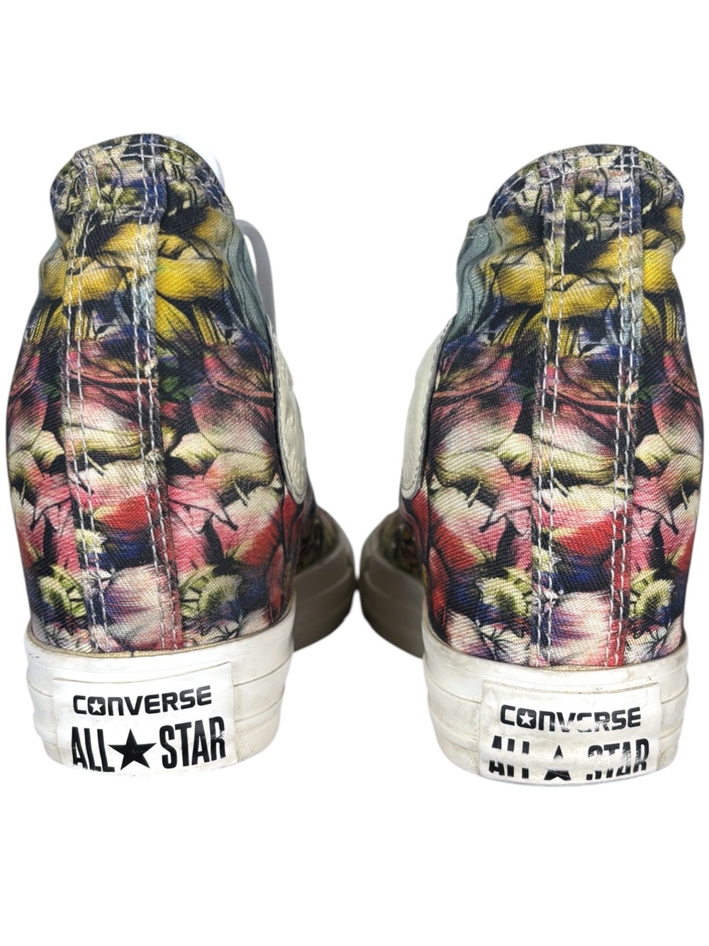 Converse Chuck Taylor All Star Lux Hi Floral Hidden Wedge Sneakers 7 - Picture 11 of 15